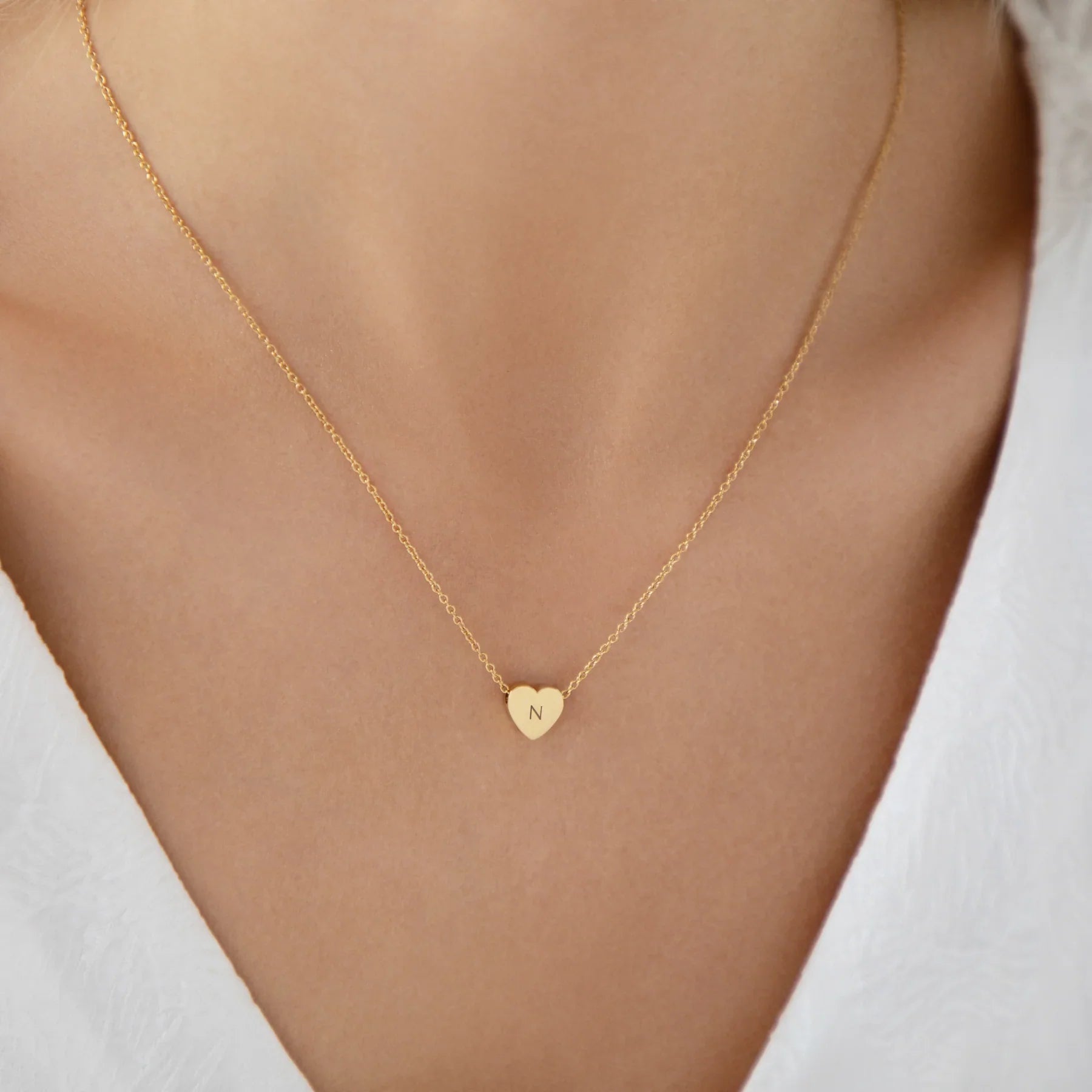 Coffret Cadeau Boucles d’Oreilles Créoles Cœur Amore & Collier Coeur Amo en Or