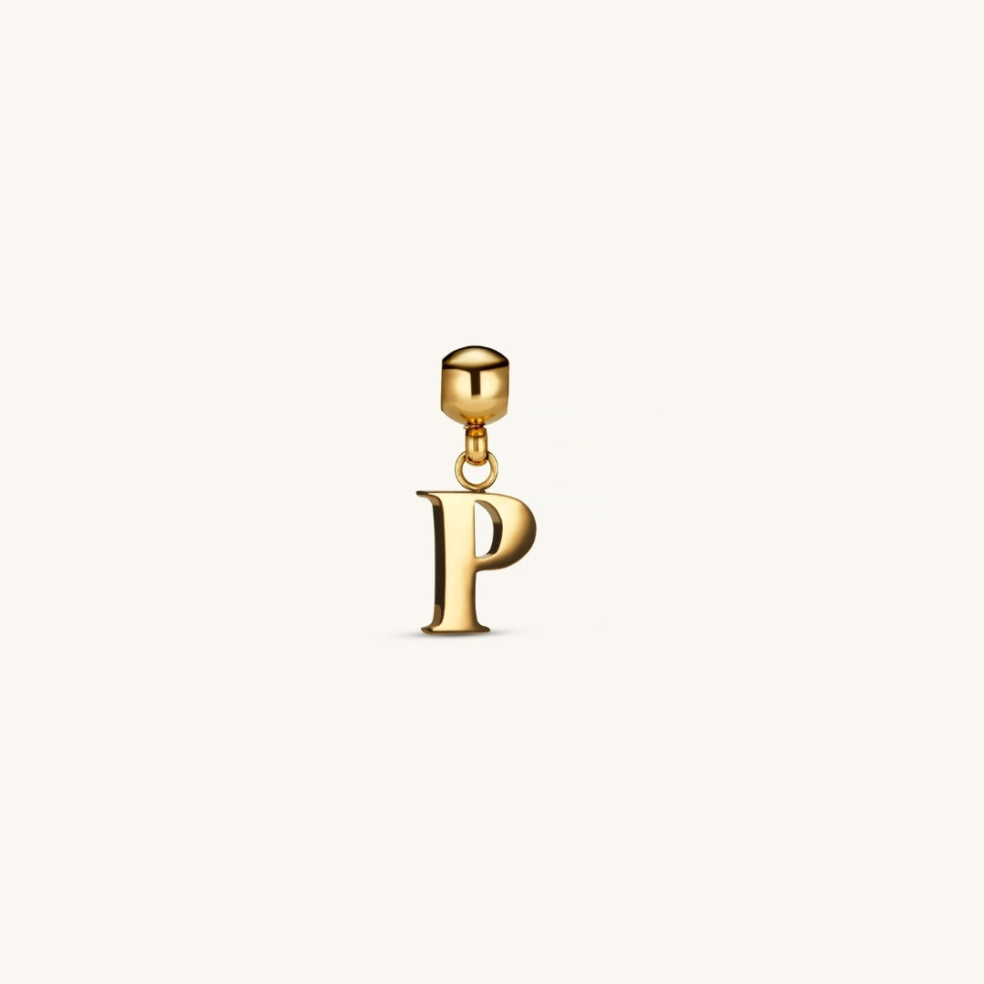 Pendentif Initiale P Classique en Or