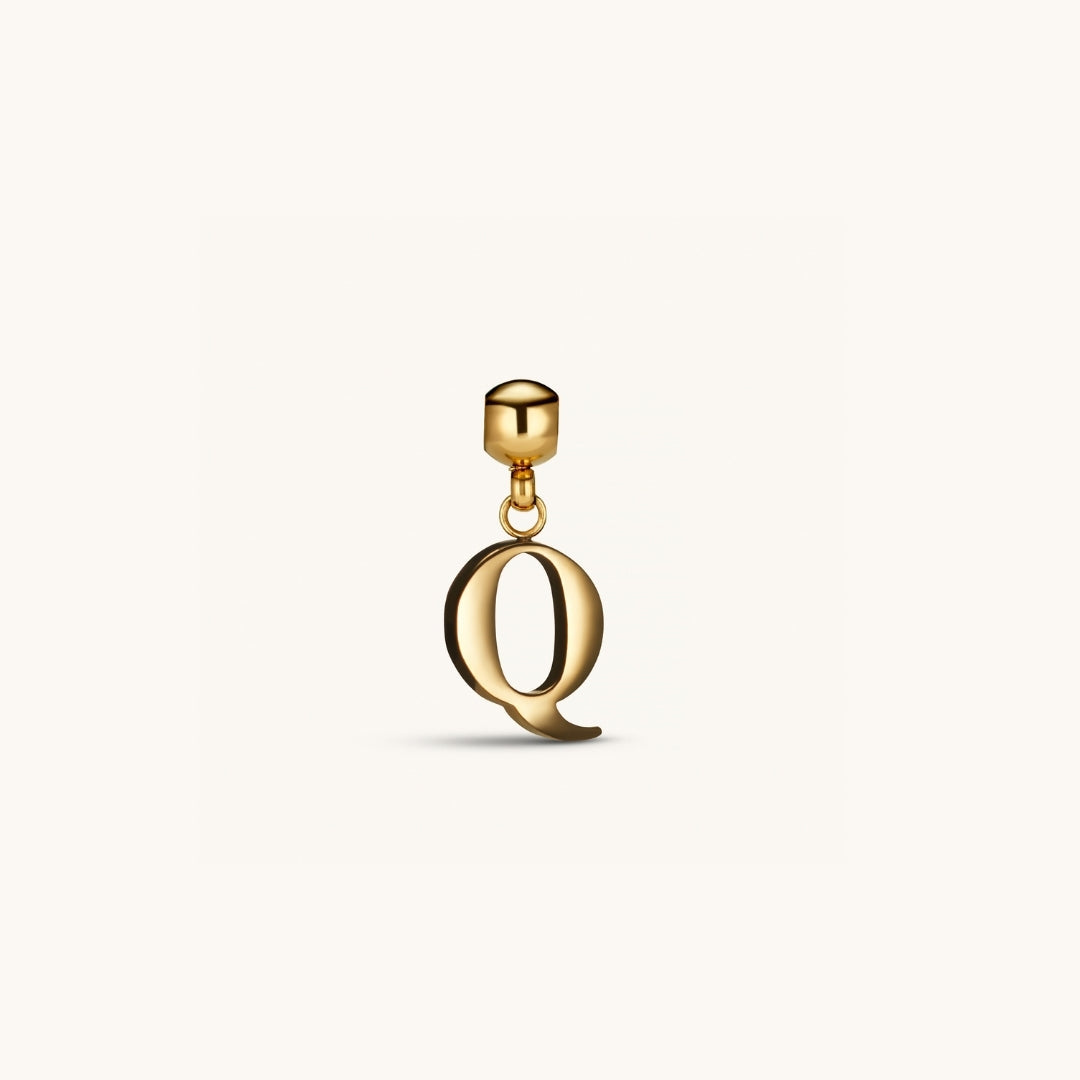 Pendentif Initiale Q Classique en Or