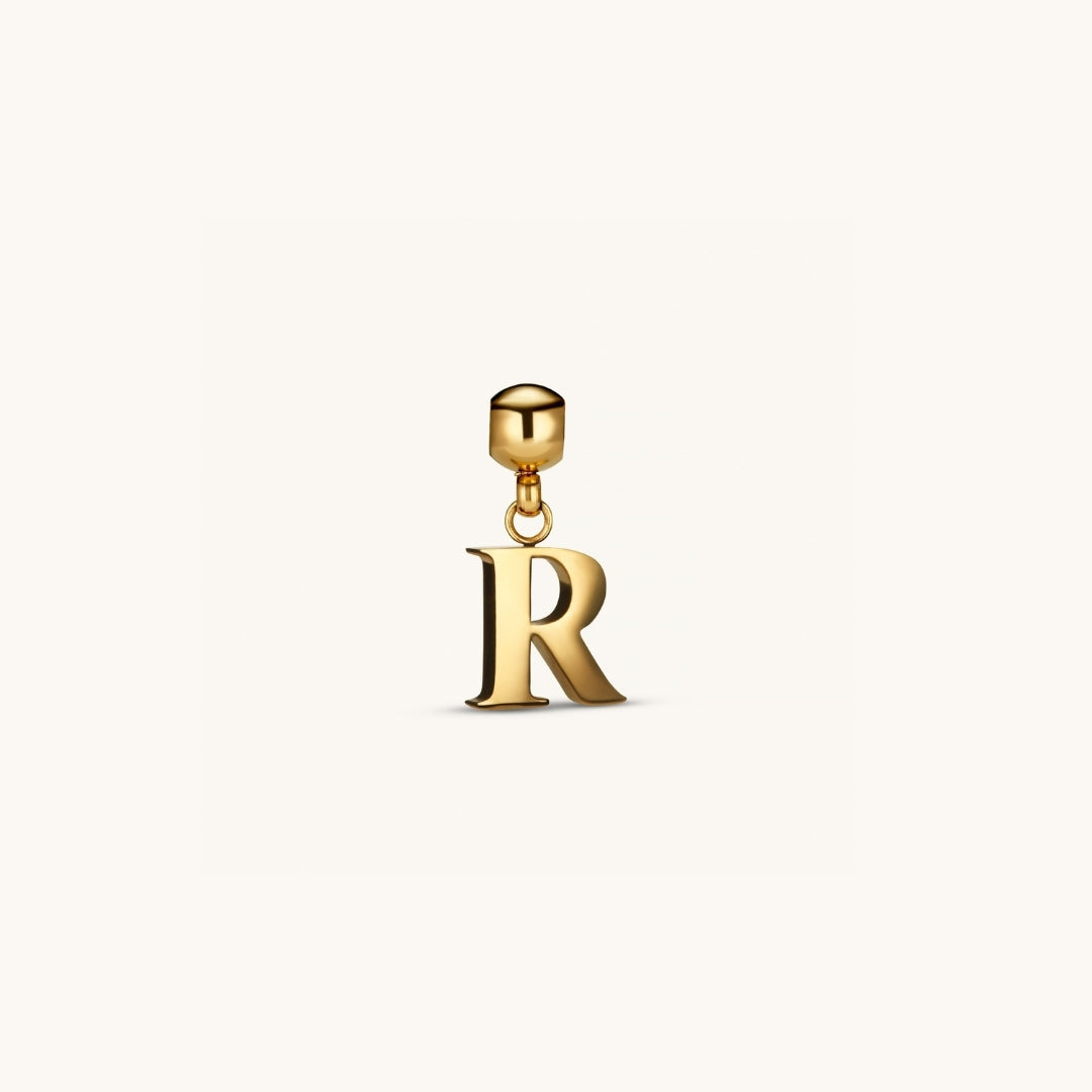Pendentif Initiale R Classique en Or