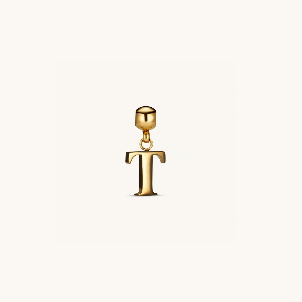 Pendentif Initiale T Classique en Or
