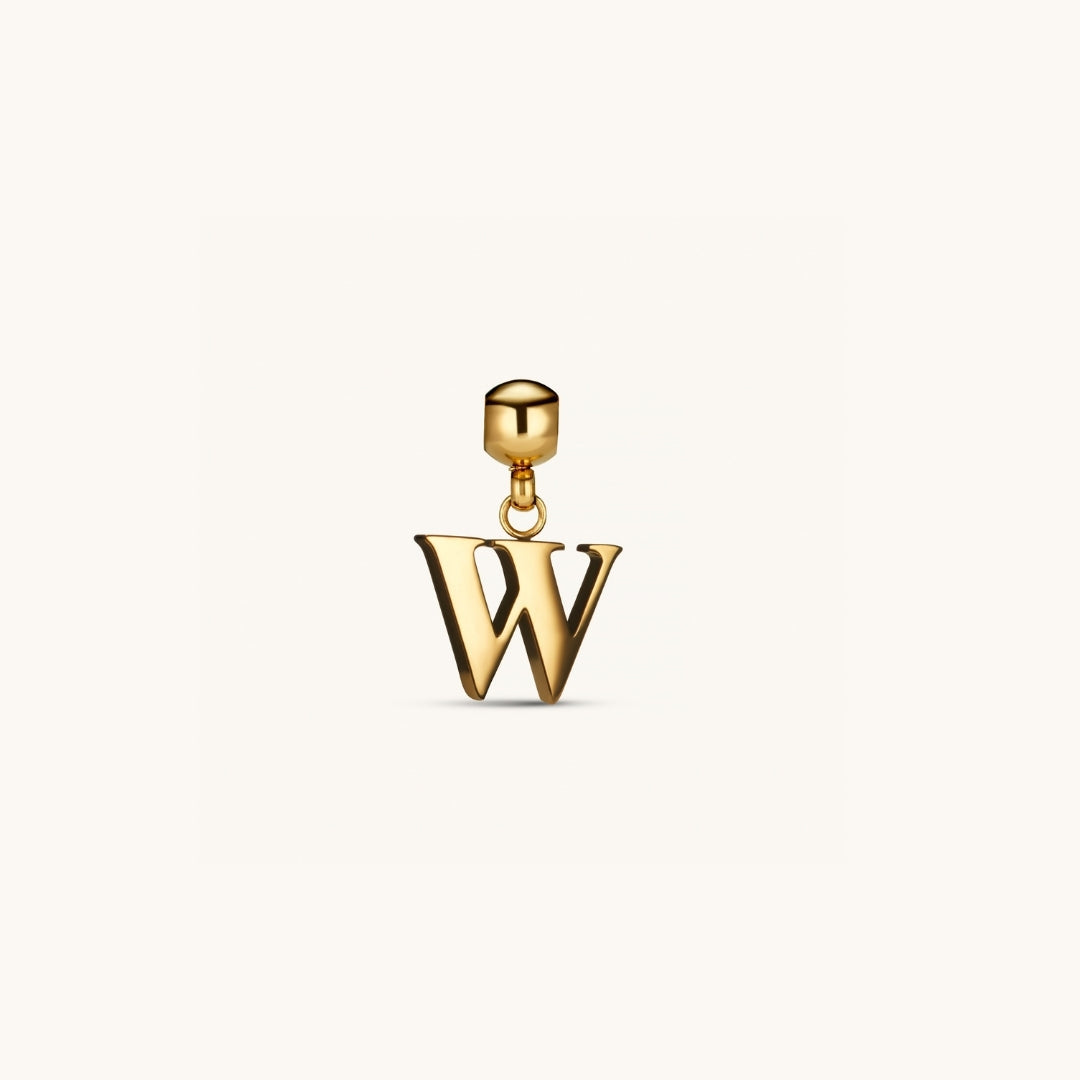 Pendentif Initiale W Classique en Or