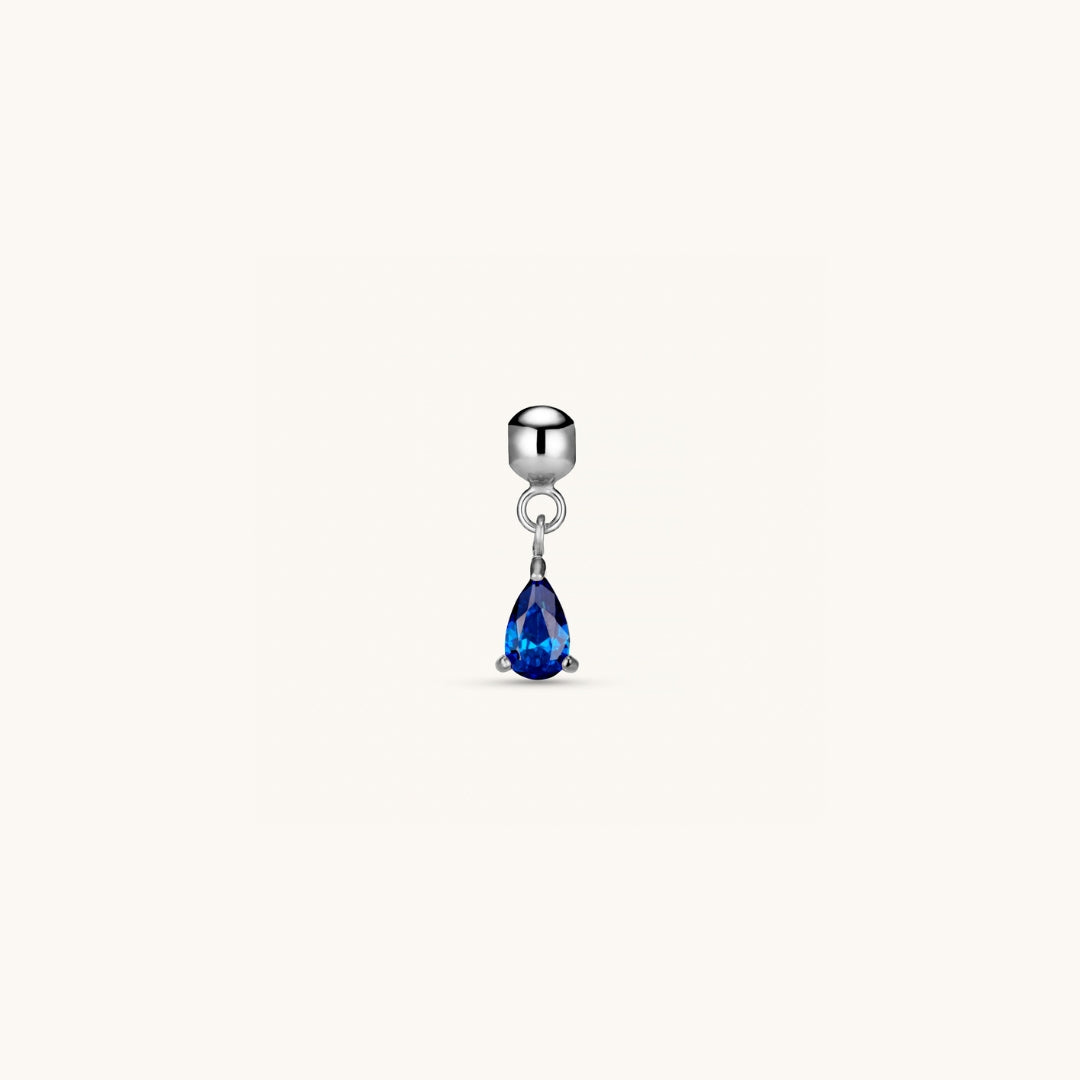 Pendentif Cristal Saphir en Argent