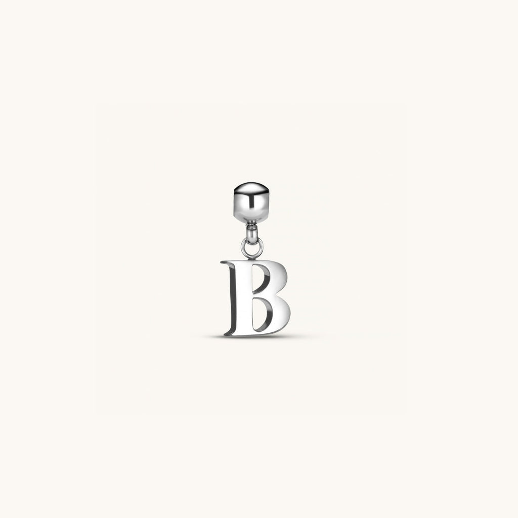 Pendentif Initiale B Classique en Argent