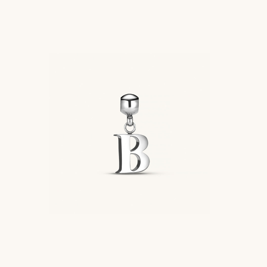 Pendentif Initiale B Classique en Argent