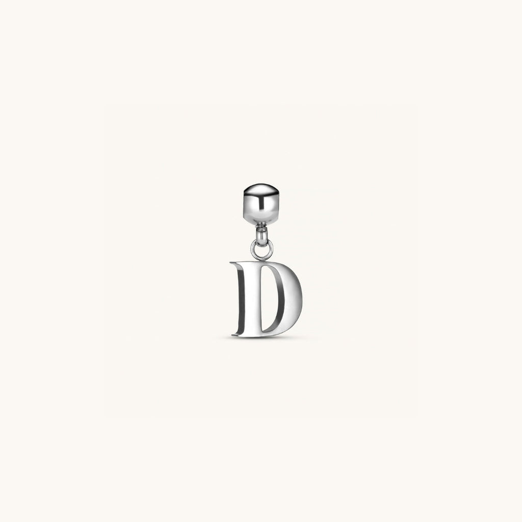 Pendentif Initiale D Classique en Argent