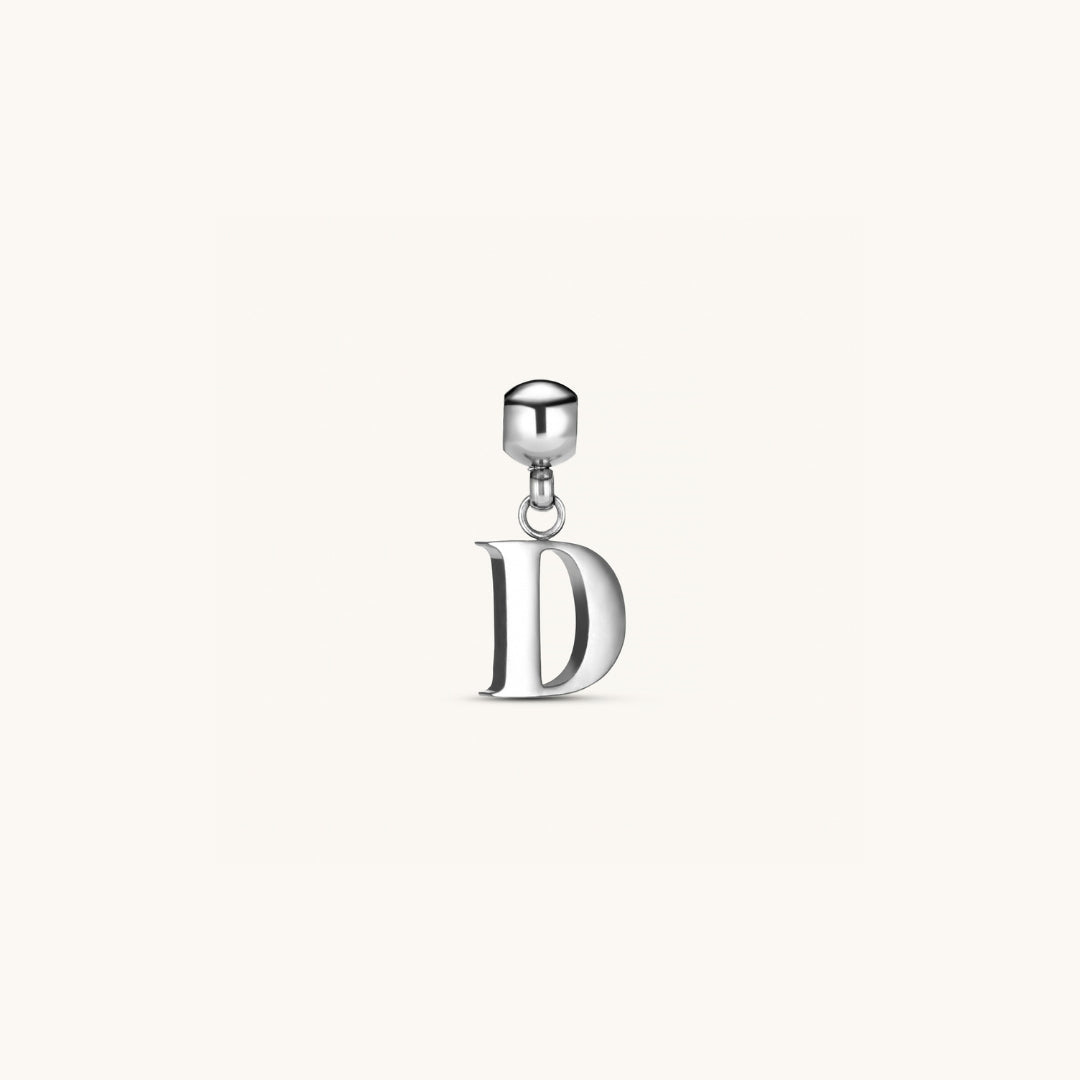 Pendentif Initiale D Classique en Argent