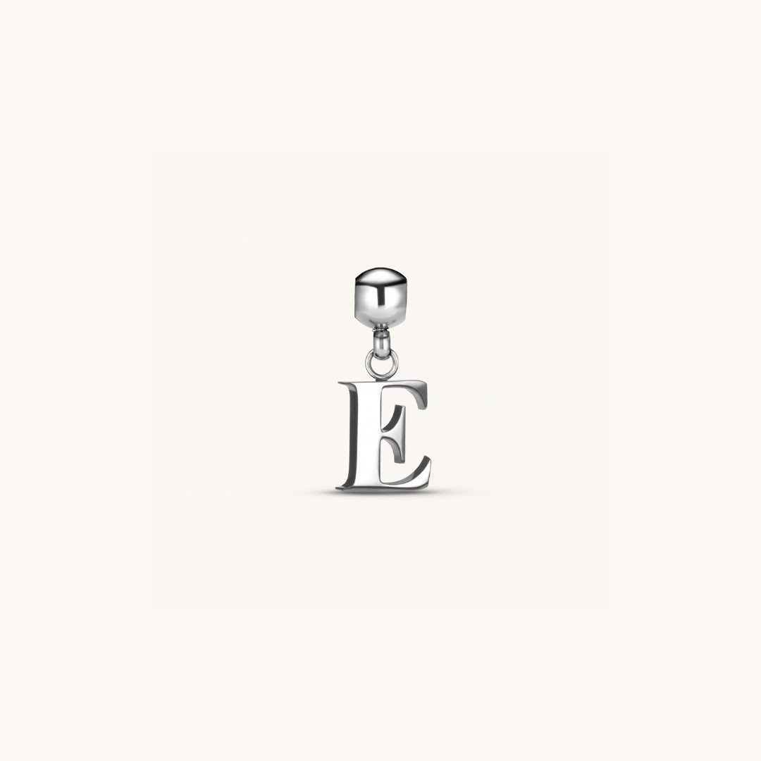 Pendentif Initiale E Classique en Argent