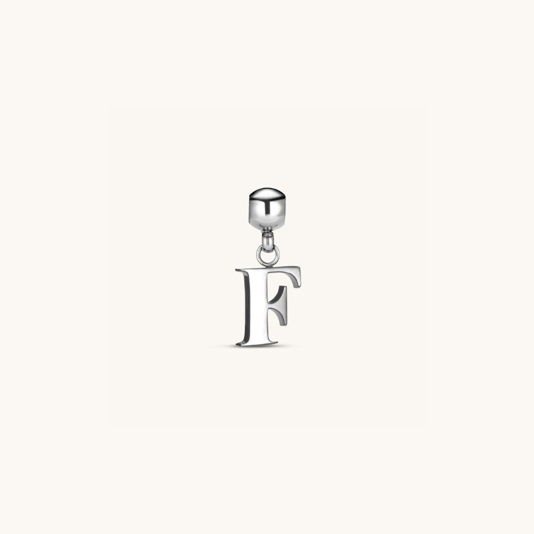 Pendentif Initiale F Classique en Argent