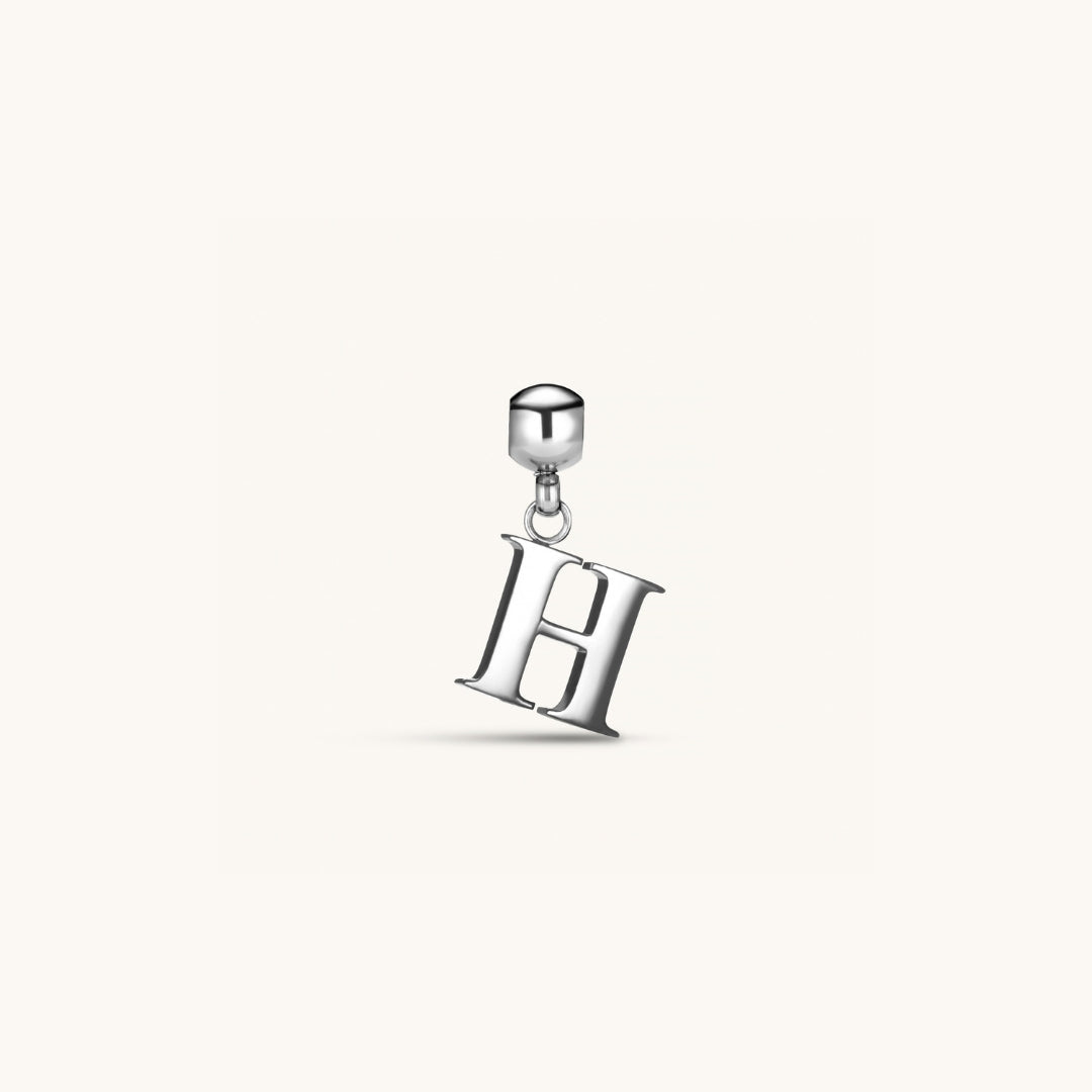 Pendentif Initiale H Classique en Argent
