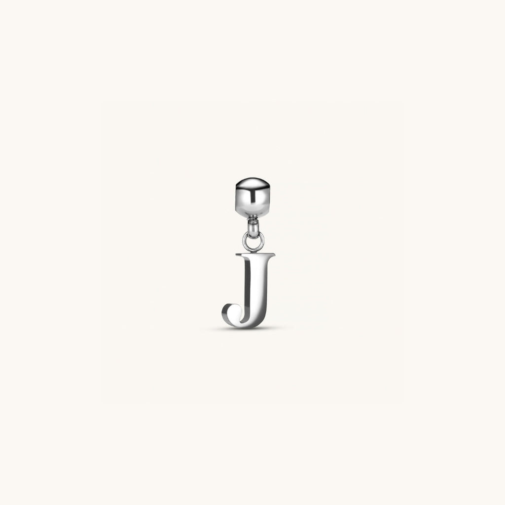 Pendentif Initiale J Classique en Argent