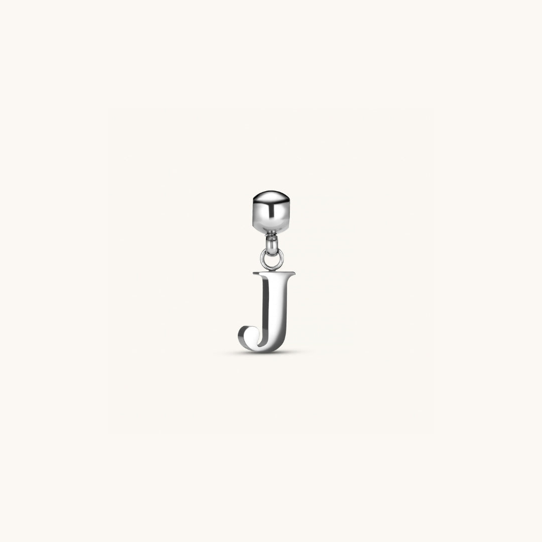 Pendentif Initiale J Classique en Argent