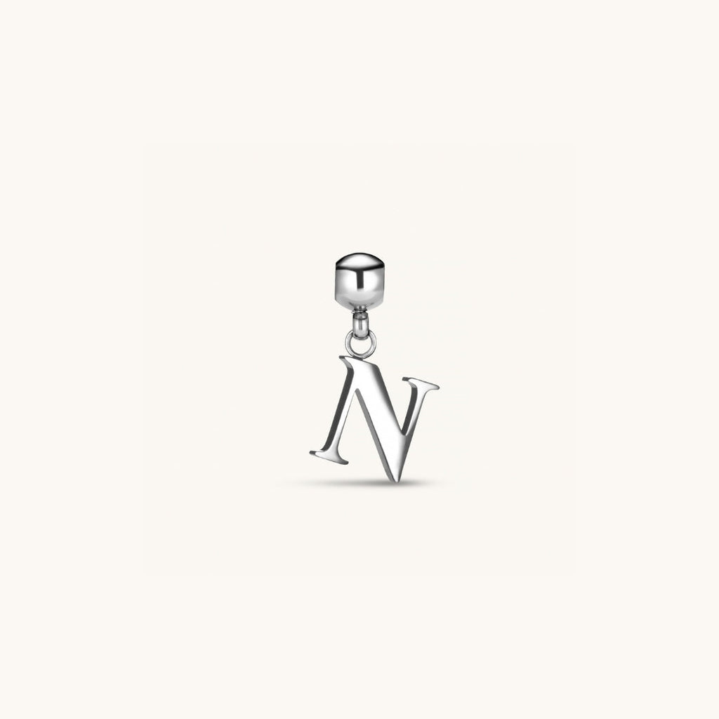 Pendentif Initiale N Classique en Argent