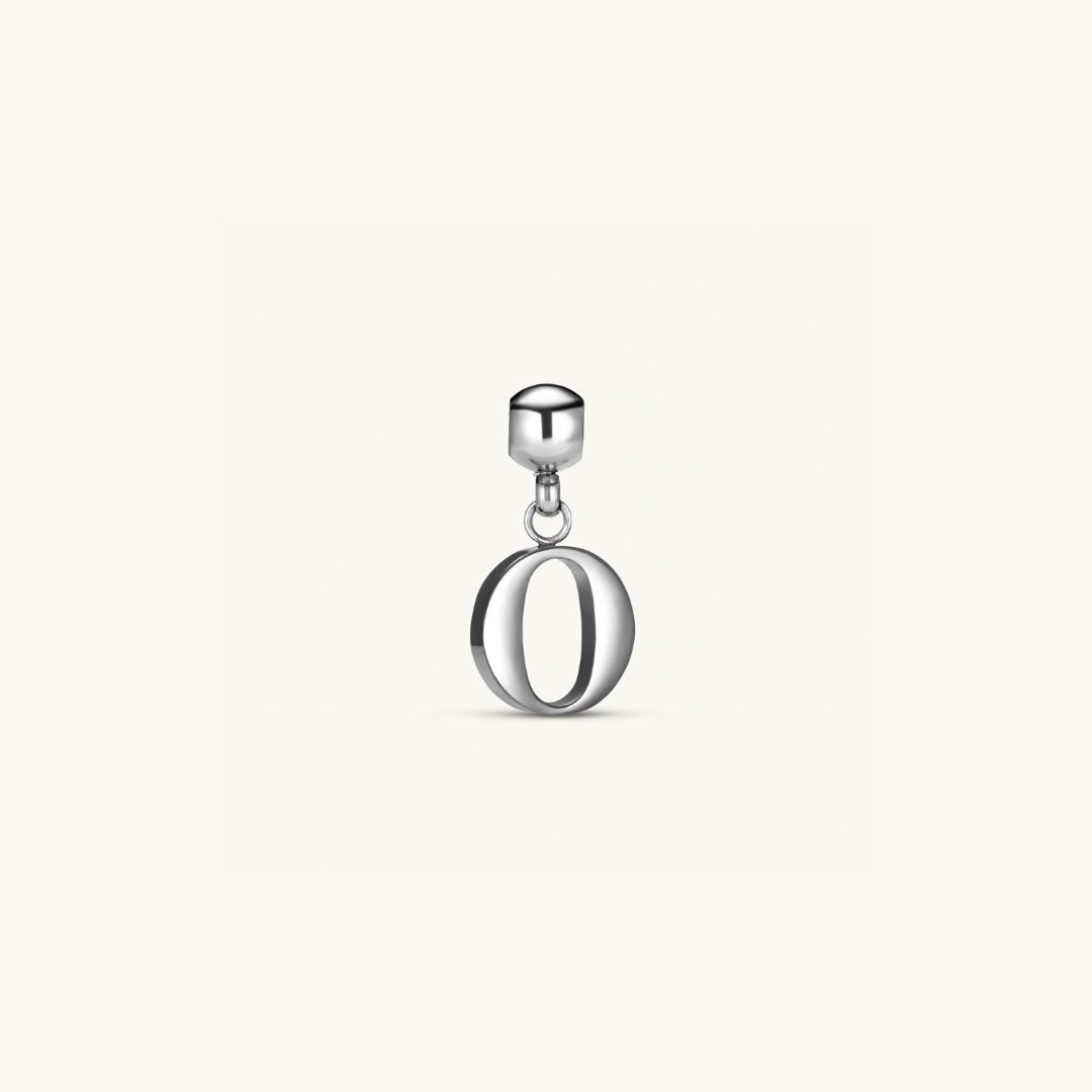 Pendentif Initiale O Classique en Argent