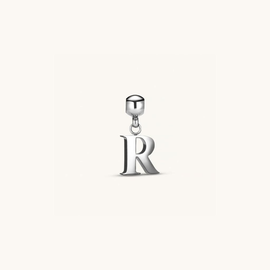Pendentif Initiale R Classique en Argent