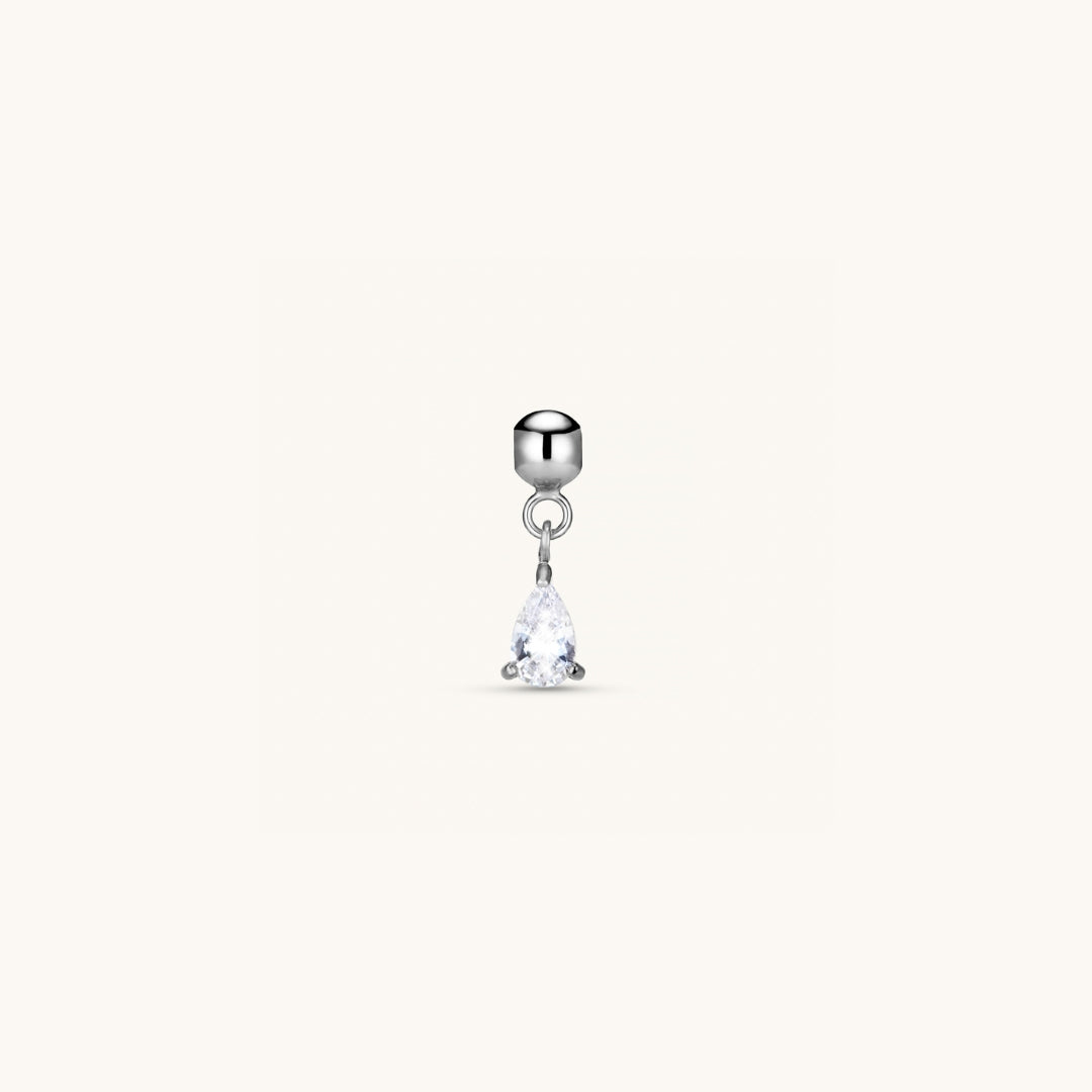 Pendentif Cristal Ivoire en Argent