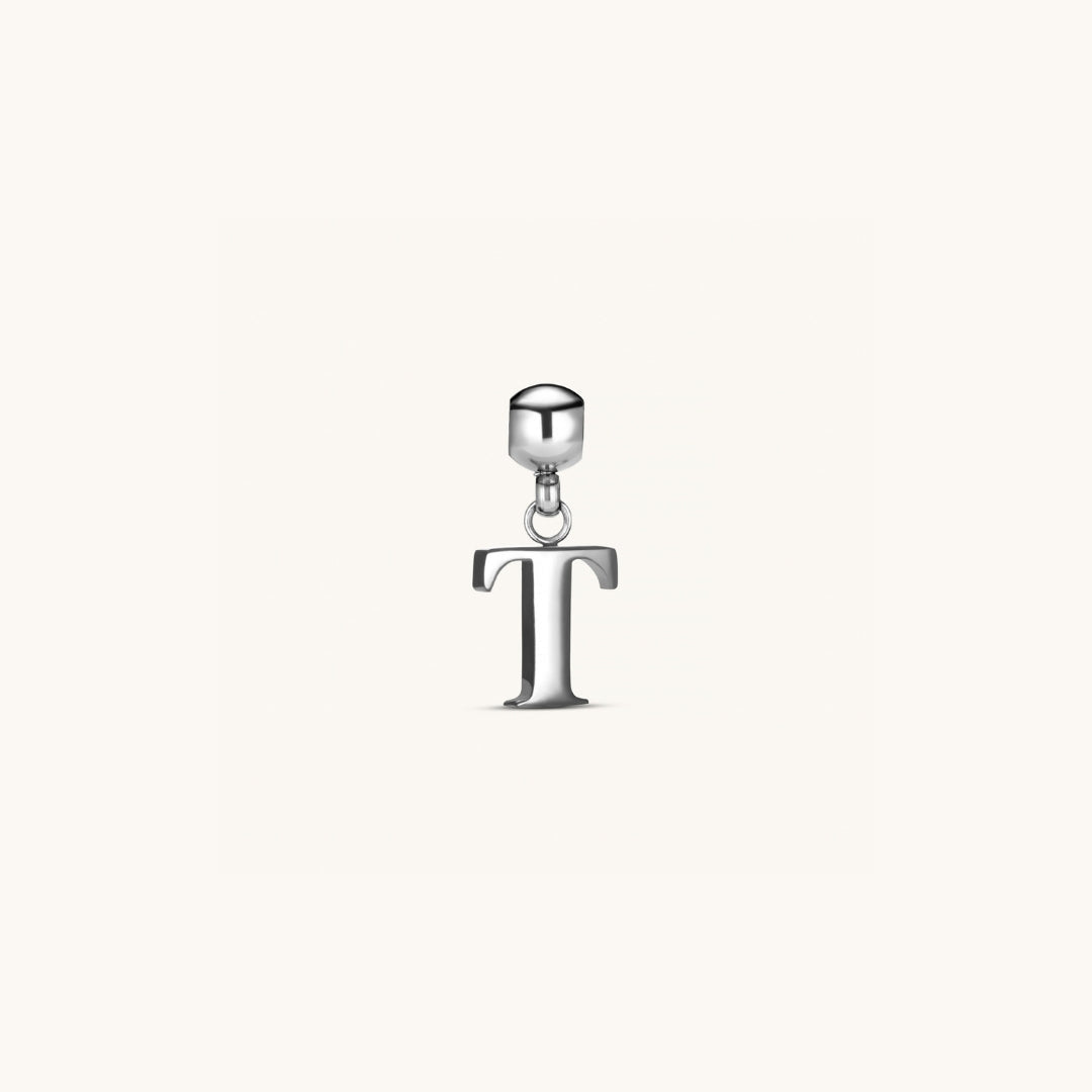 Pendentif Initiale T Classique en Argent