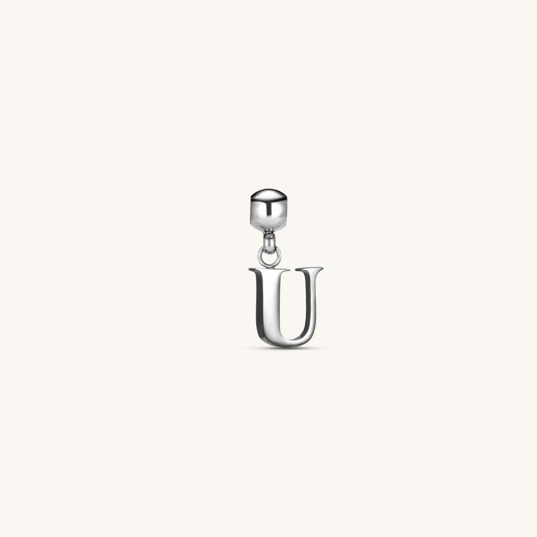 Pendentif Initiale U Classique en Argent