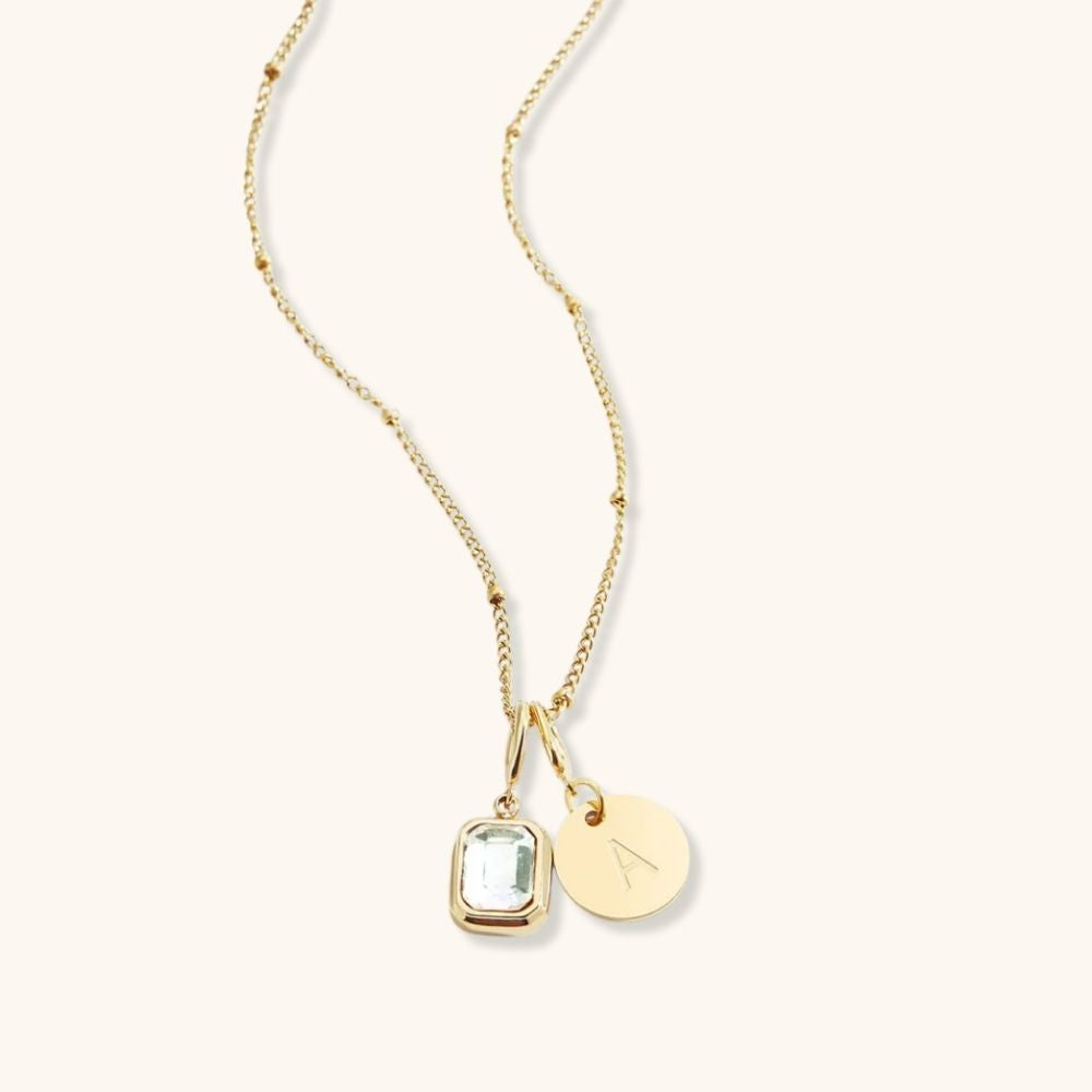 Initial & Light Necklace