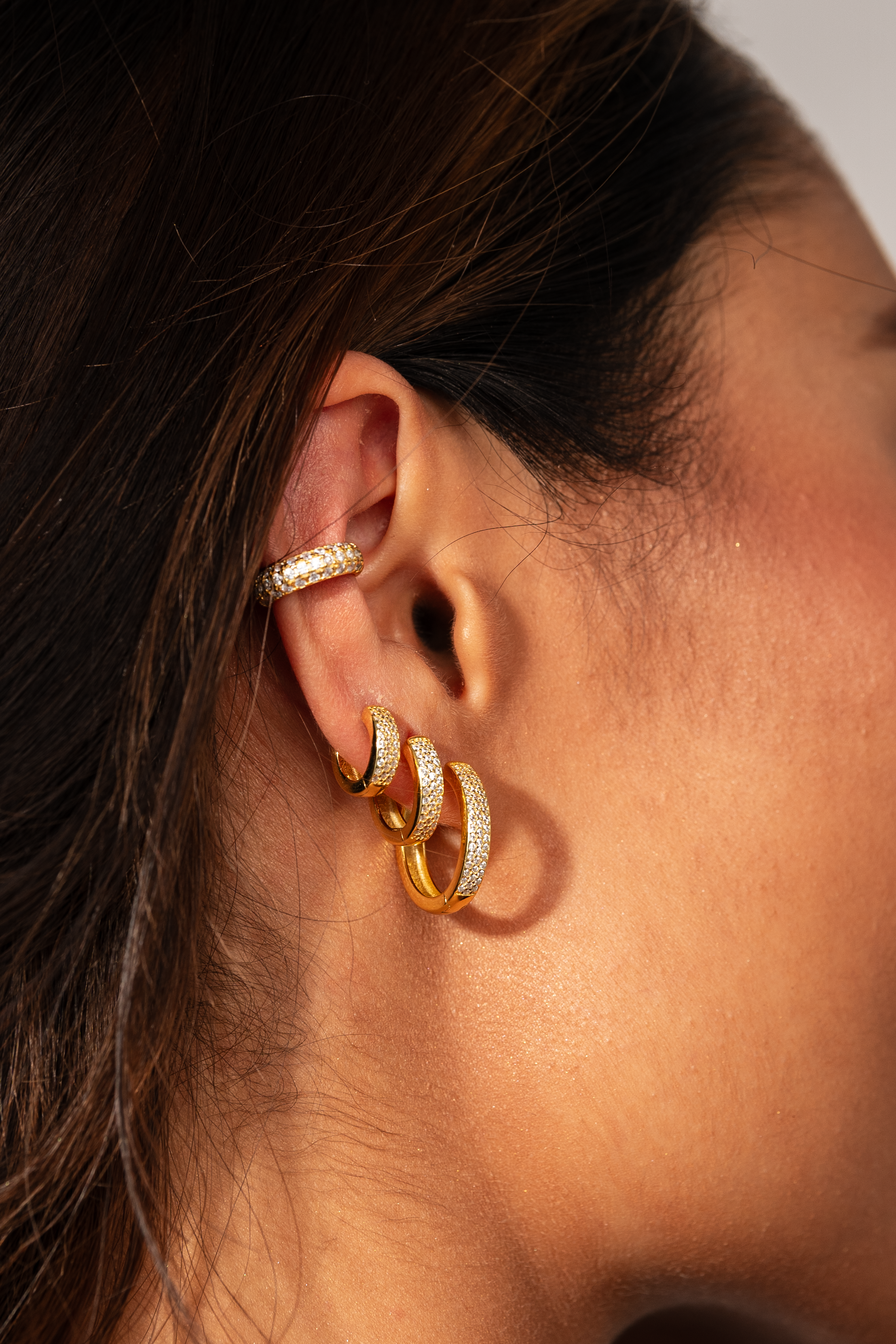 Ear Cuff Pavé en Or