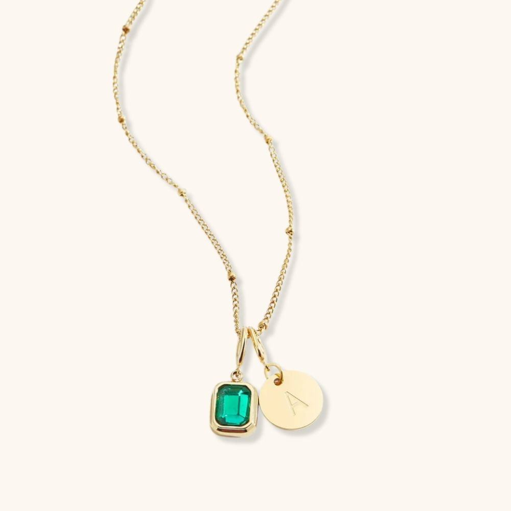 Initial & Light Necklace