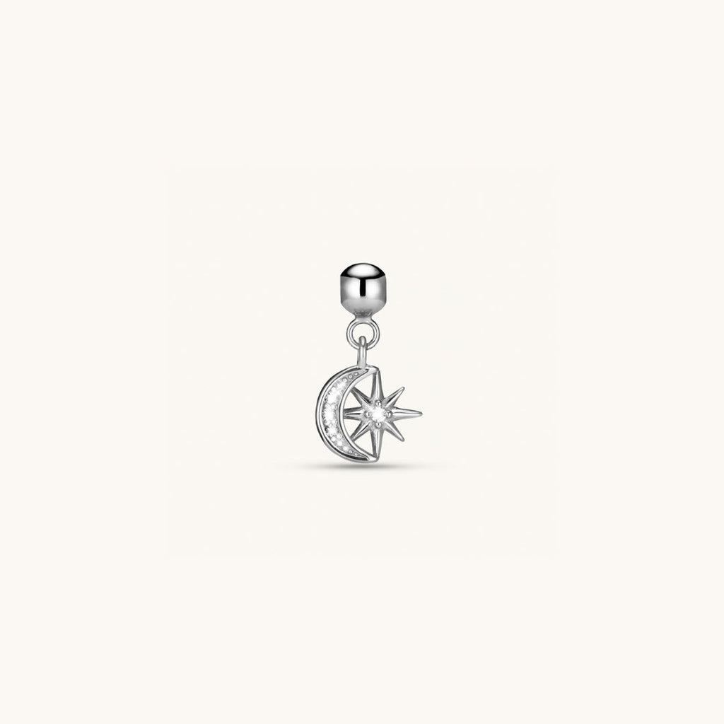Pendentif Lune & Étoile en Argent