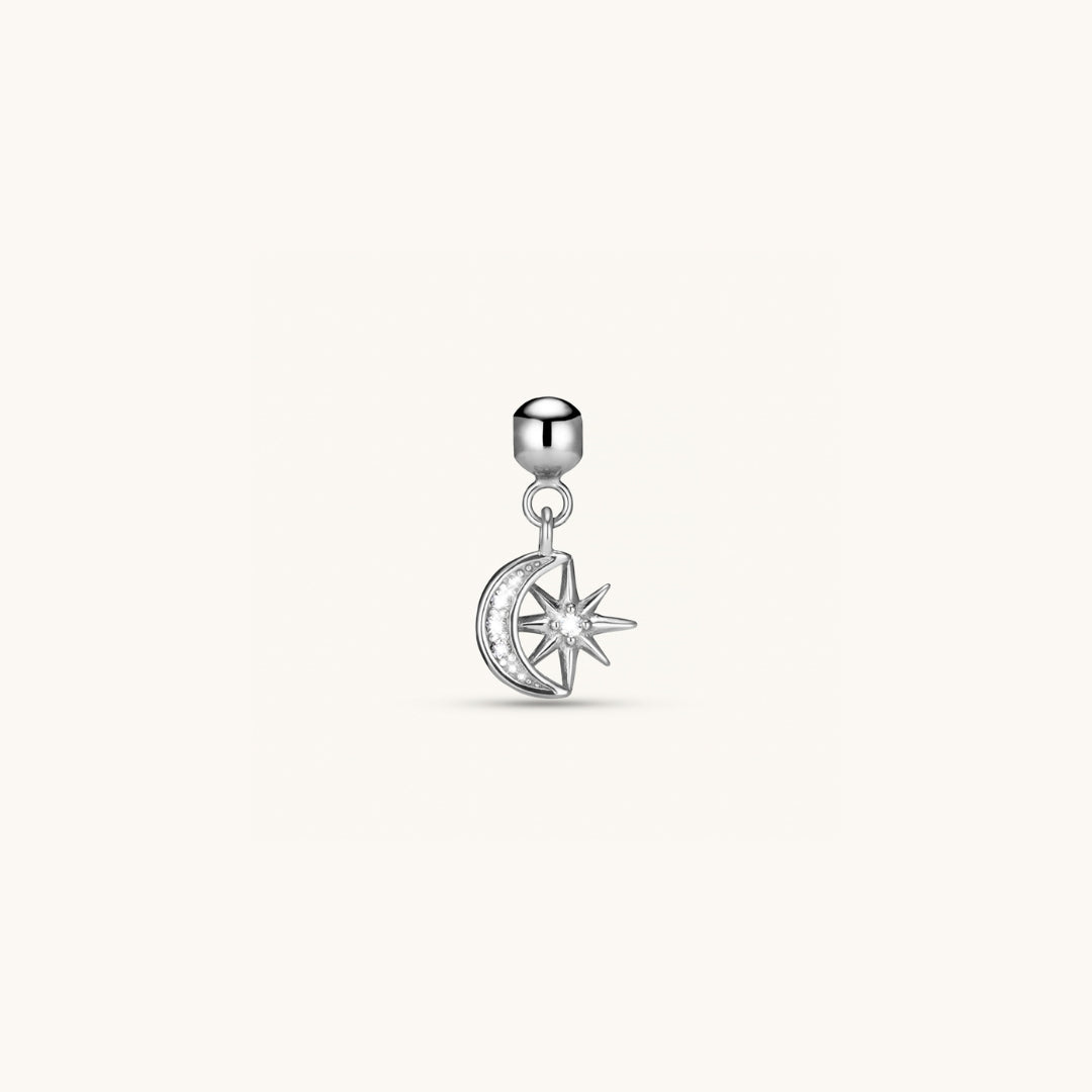 Pendentif Lune & Étoile en Argent