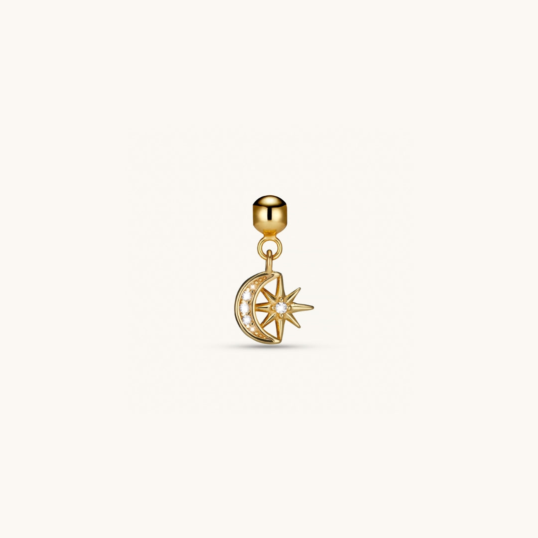 Pendentif Lune & Étoile en Or