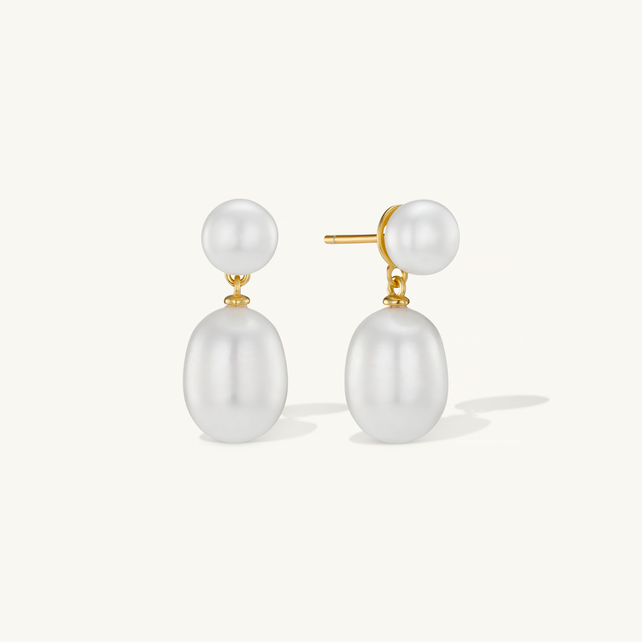 Boucles d’Oreilles Soleil Perle en Or