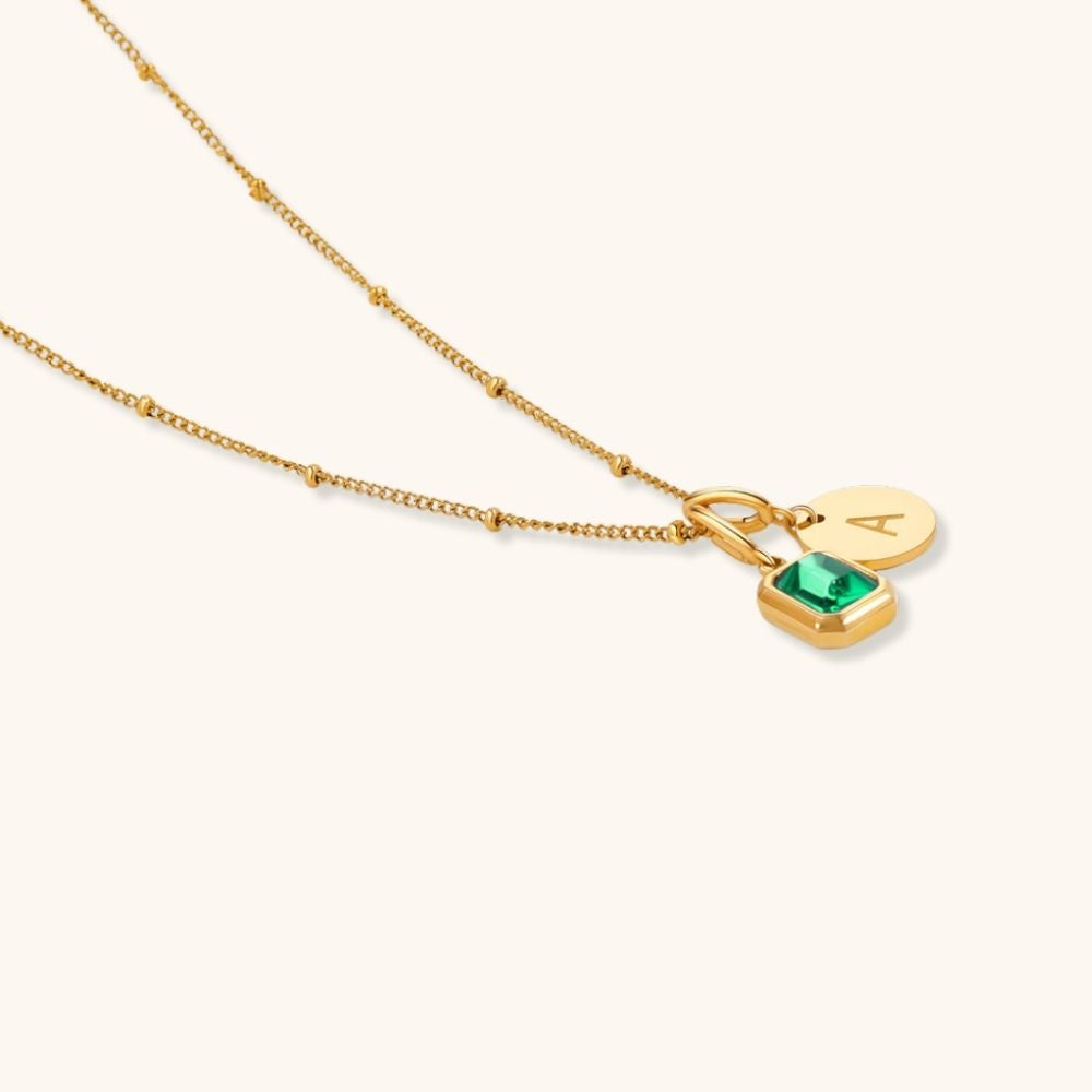 Initial & Light Necklace