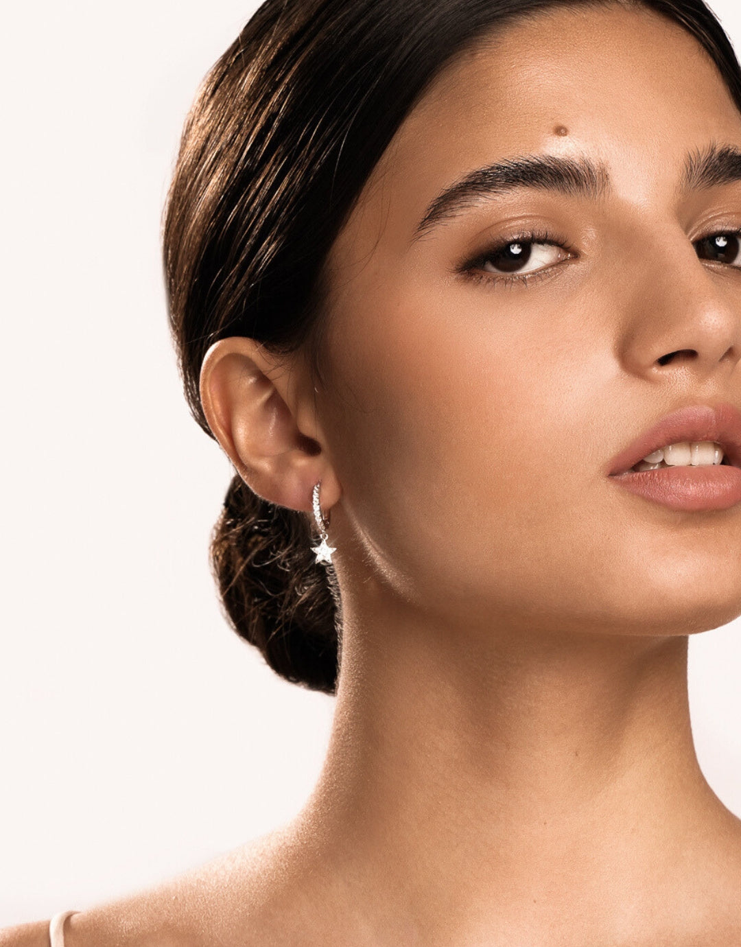 Boucles d’Oreilles Créoles Étoile Astrid en Or