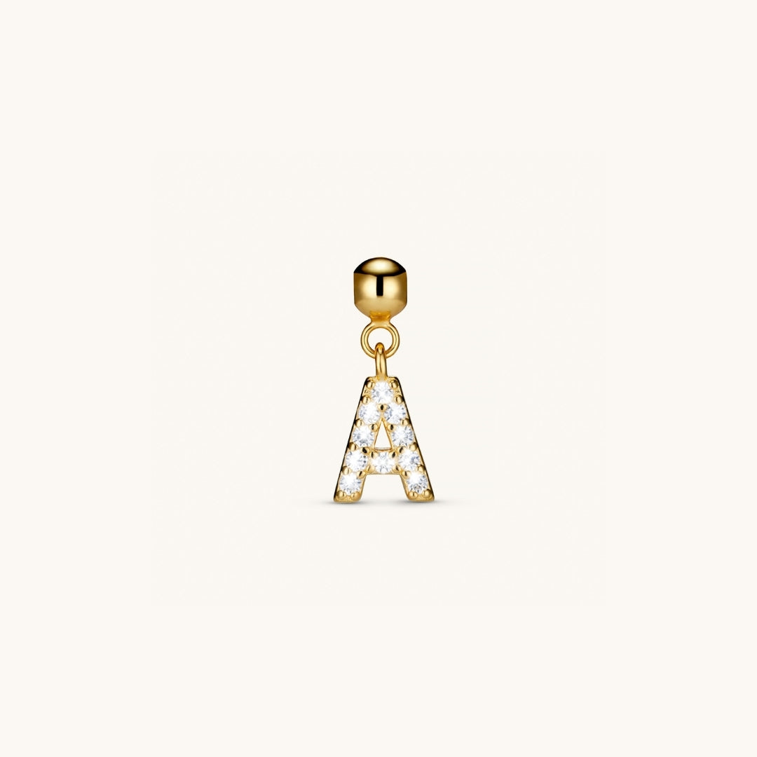 Pendentif Initiale A avec Diamant en Or