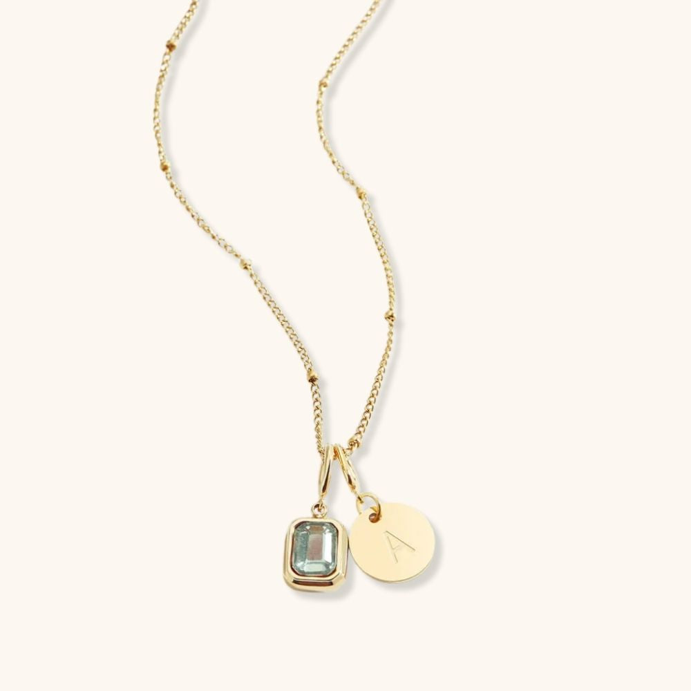 Initial & Light Necklace