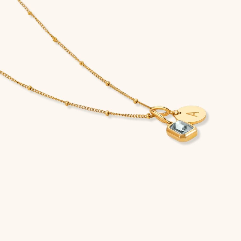 Initial & Light Necklace