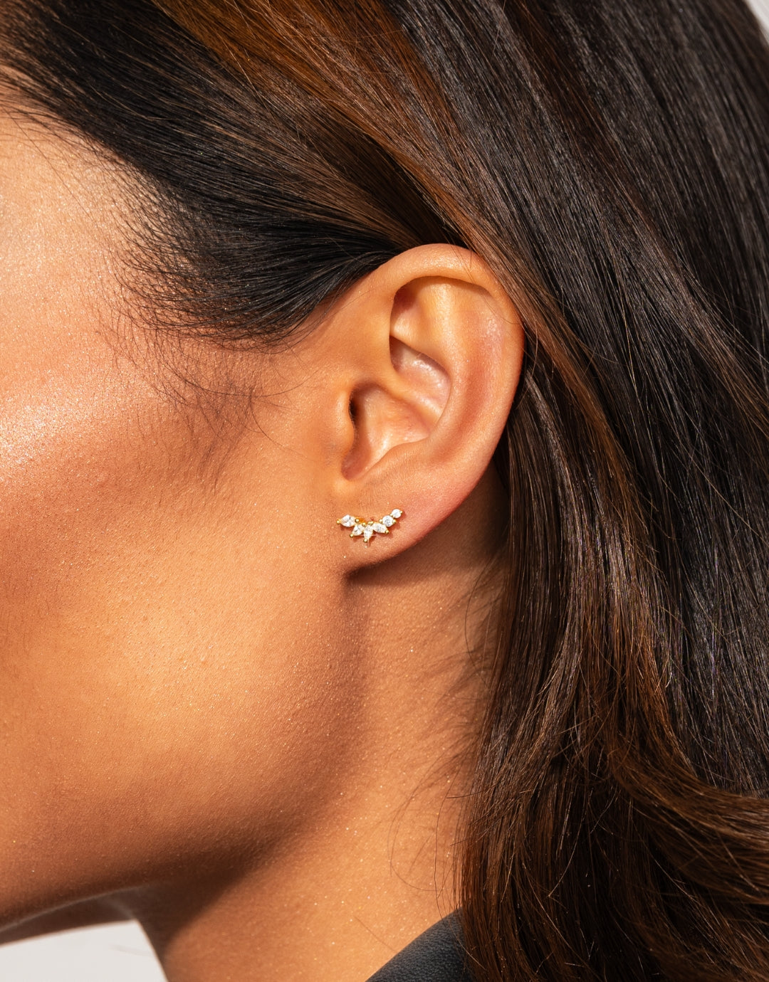 Puces d’Oreilles Crystal Climber en Or