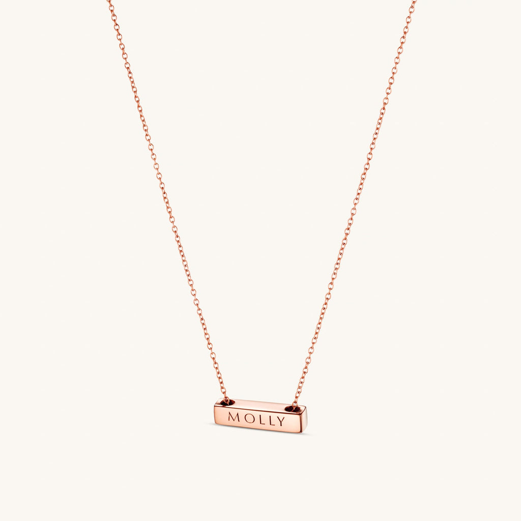 Collier Barre Horizontale 2cm en Or Rose