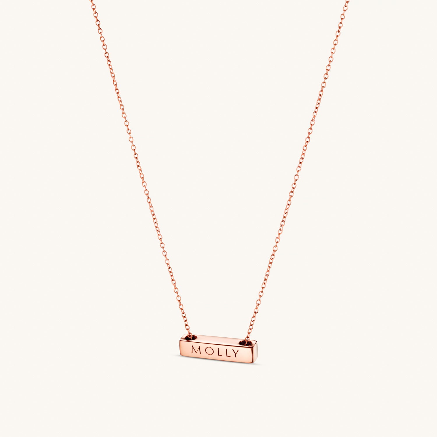 Collier Barre Horizontale 2cm en Or Rose