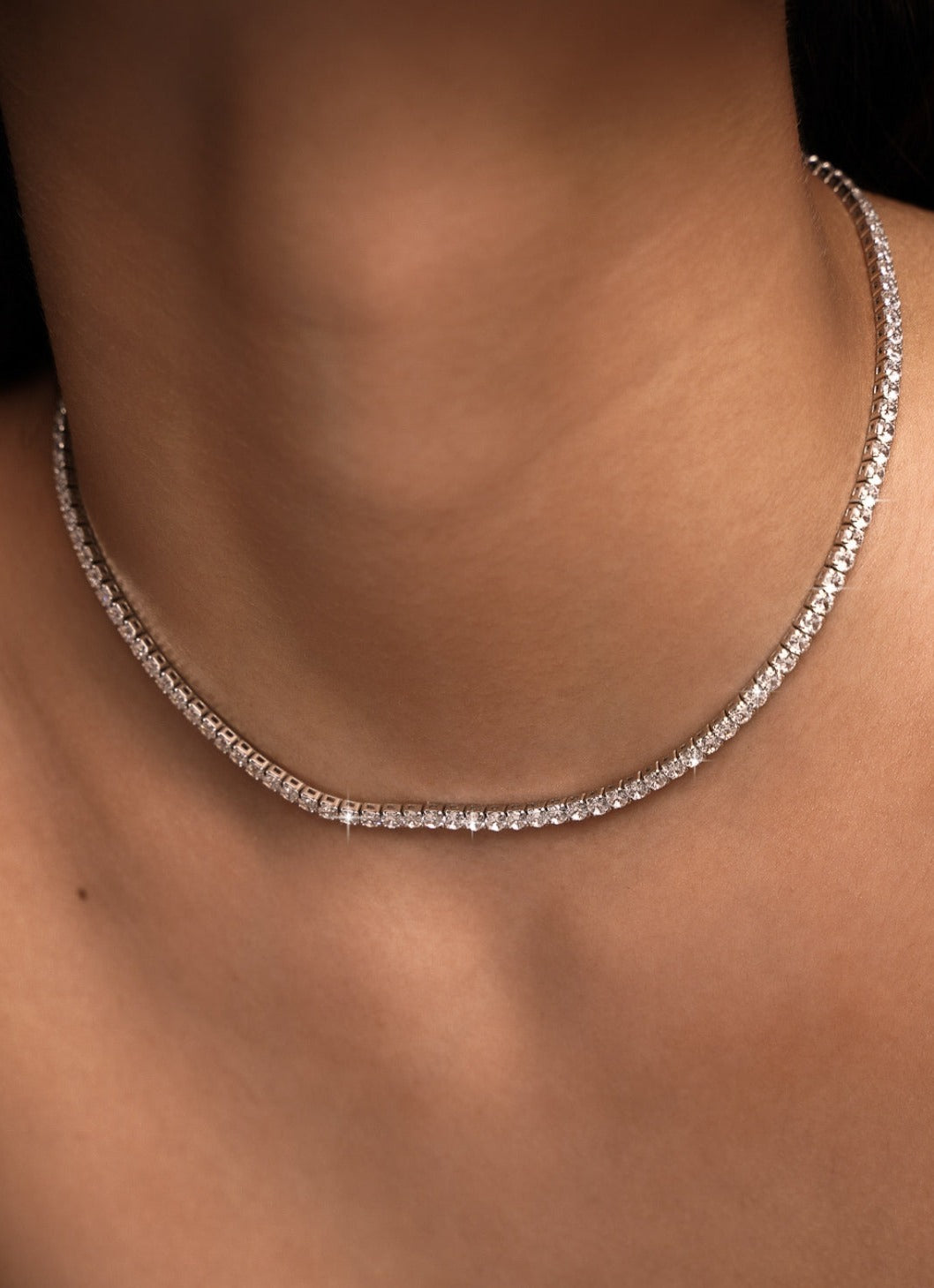 Le Collier Tennis en Argent