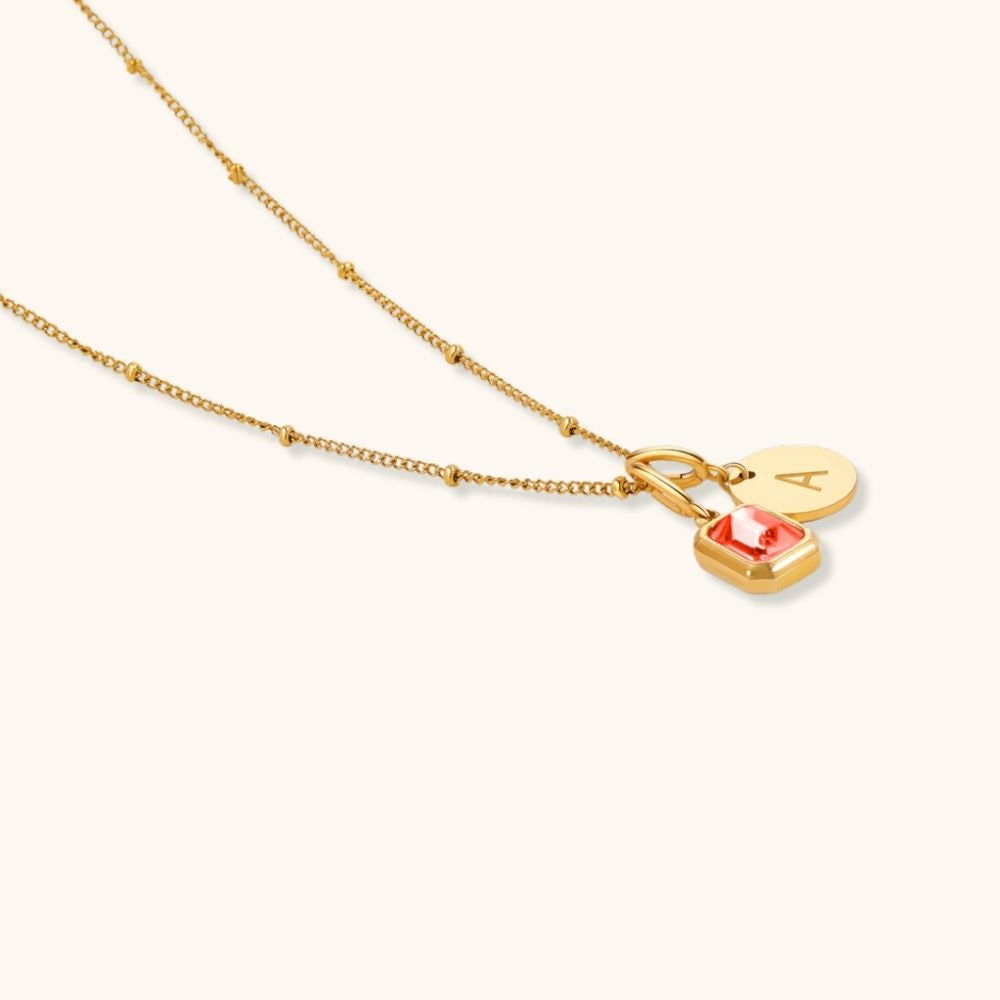 Initial & Light Necklace