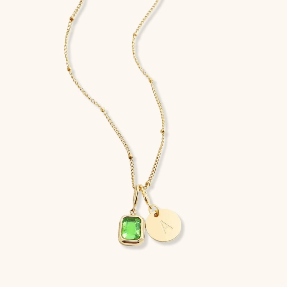 Initial & Light Necklace