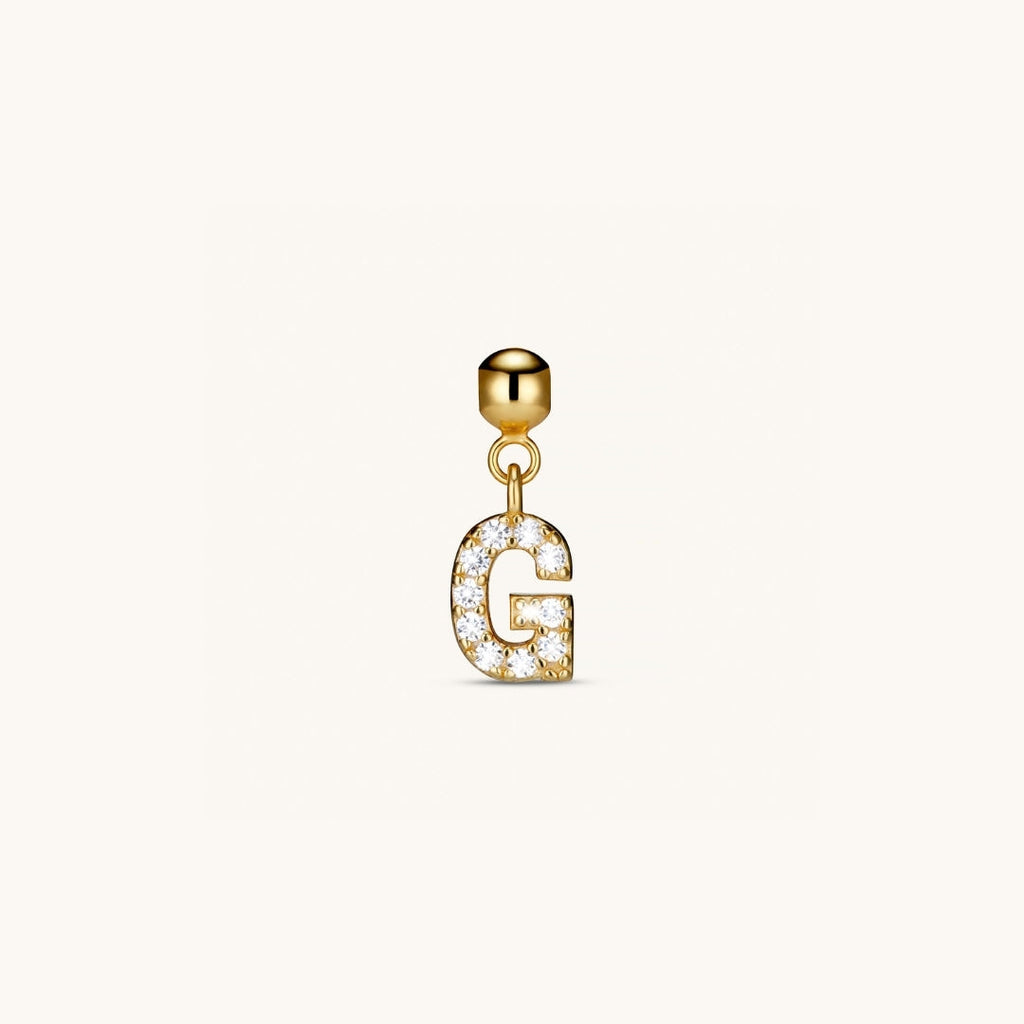Pendentif Initiale G avec Diamant en Or