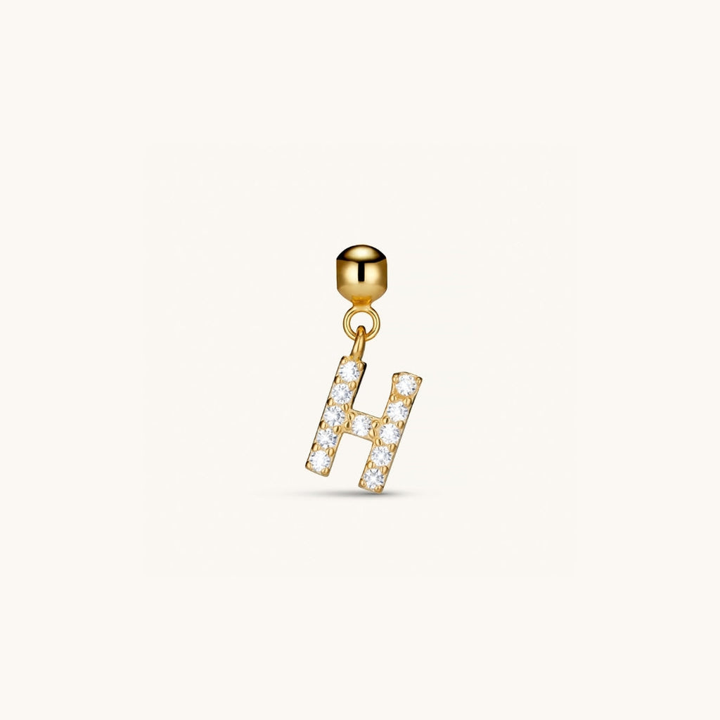 Pendentif Initiale H avec Diamant en Or