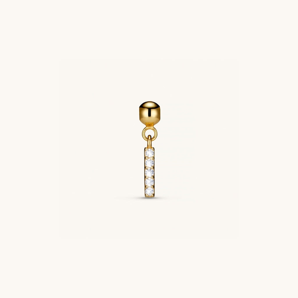 Pendentif Initiale I avec Diamant en Or