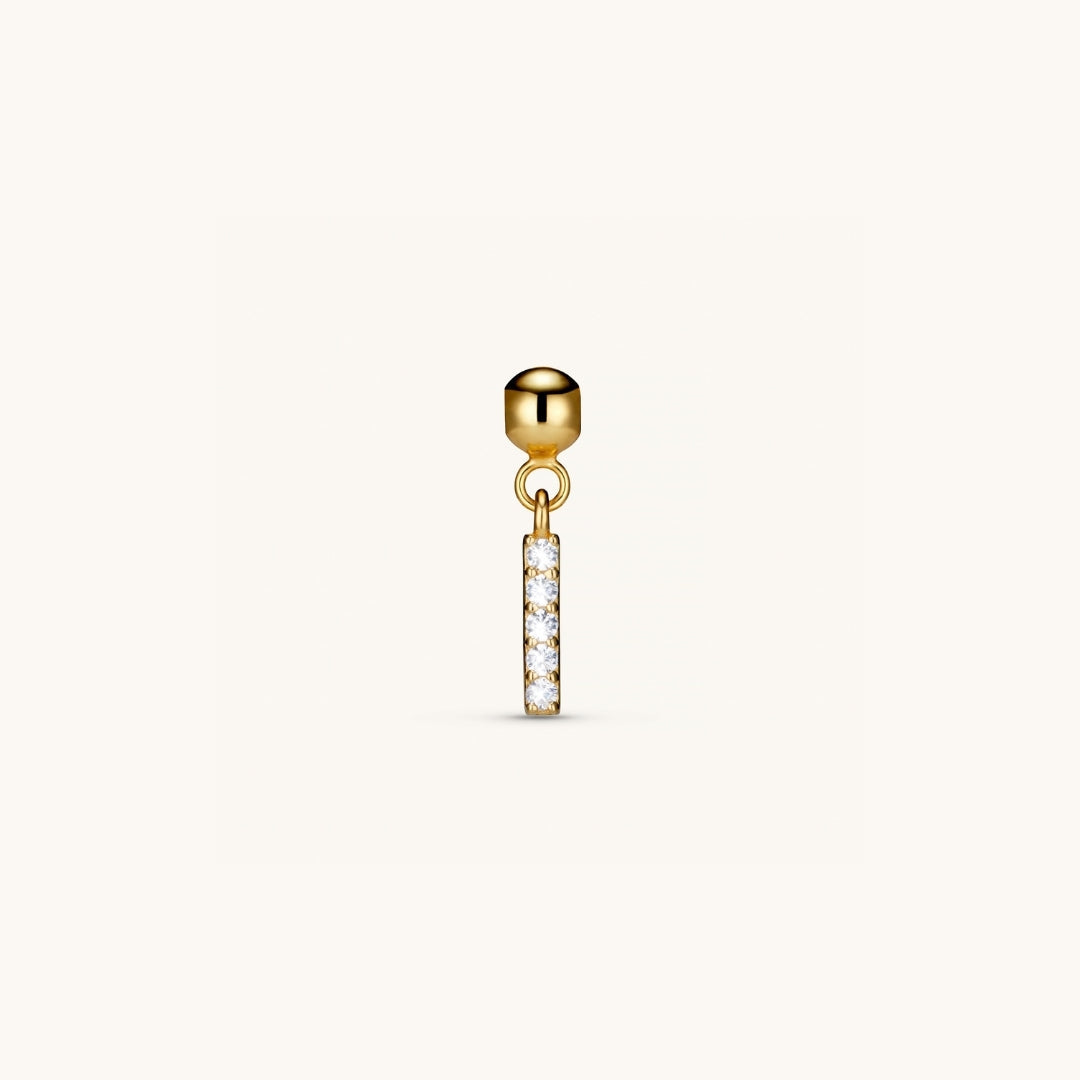 Pendentif Initiale I avec Diamant en Or