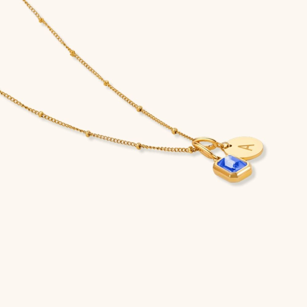 Initial & Light Necklace