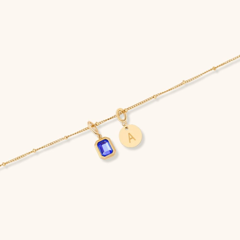 Initial & Light Necklace