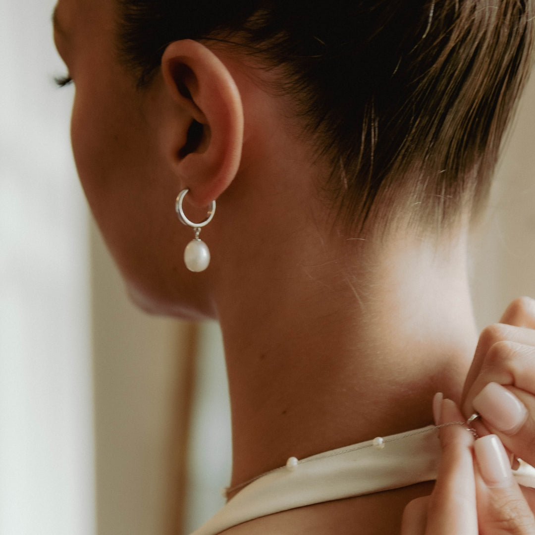 Créoles Aura Perle en Argent