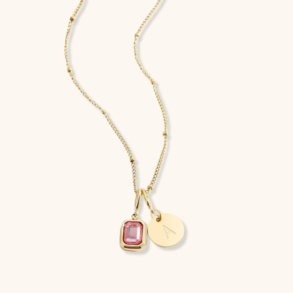 Initial & Light Necklace