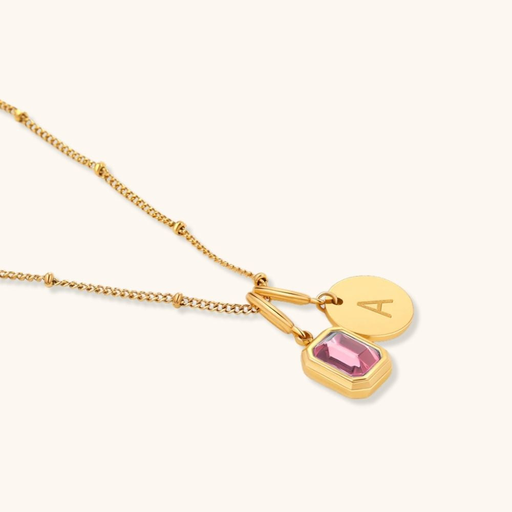 Initial & Light Necklace