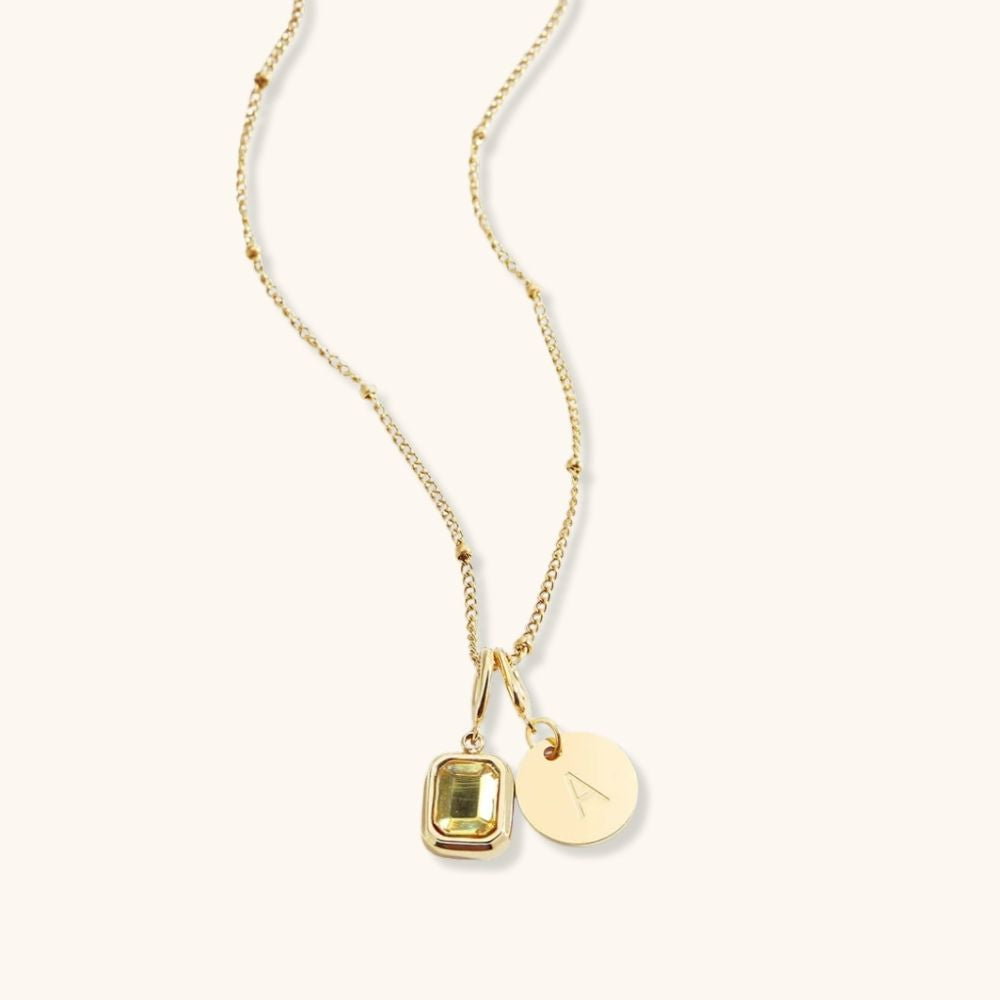 Initial & Light Necklace